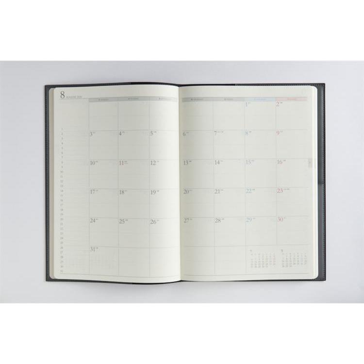 2026年3月始まり手帳 週間レフト B5 デスクダイアリーカジュアル(970)黒