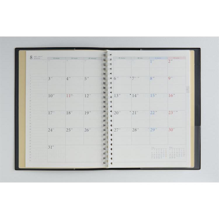 2026年4月始まり手帳 週間レフト A5 リングダイアリー(971)黒