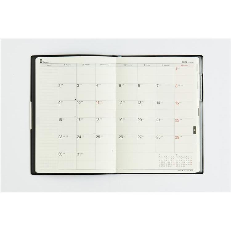 2026年12月始まり手帳 週間ブロック B6 フェルテ4 黒
