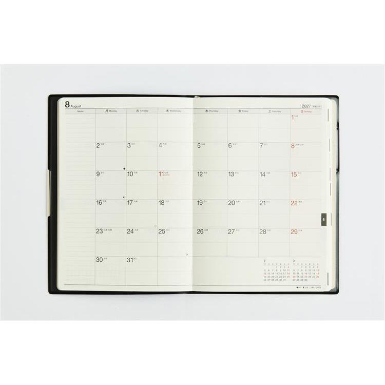 2026年12月始まり手帳 週間バーチカル B6 フェルテ10 黒