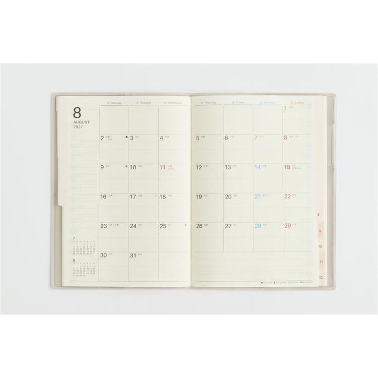 2026年12月始まり 月間 B6 Tファミリー手帳3 月曜始まり リュクスラベンダー