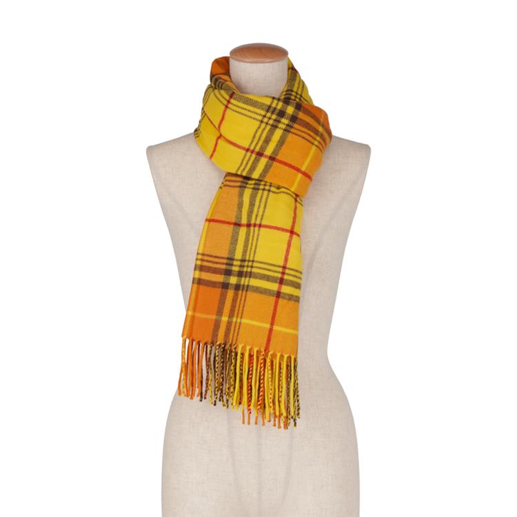 カシミヤタッチストール オンブレチェック イエロー【ロフト限定】 オンブレチェック/イエロー