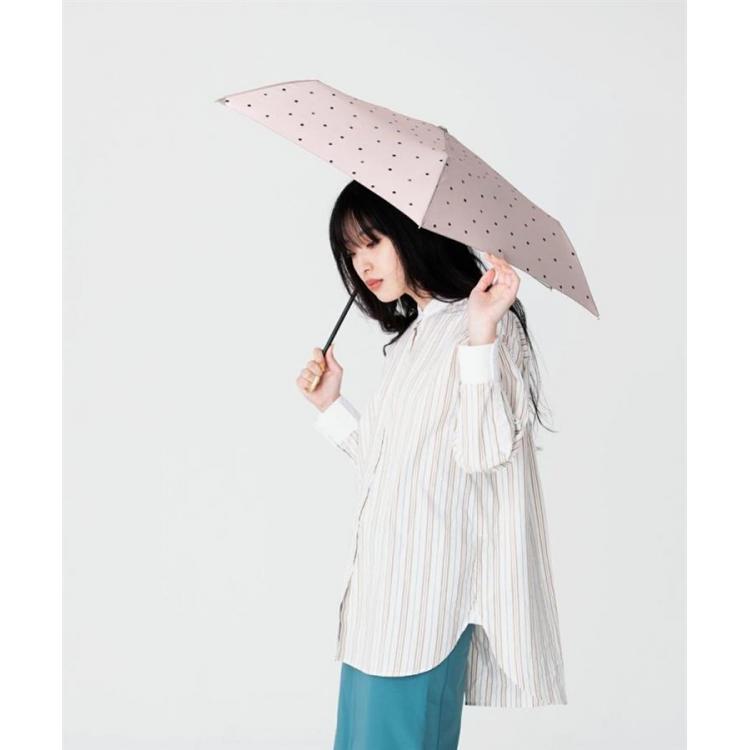 折りたたみ傘　ミルキードットｍｉｎｉ　ピンク　ダブルピーシー