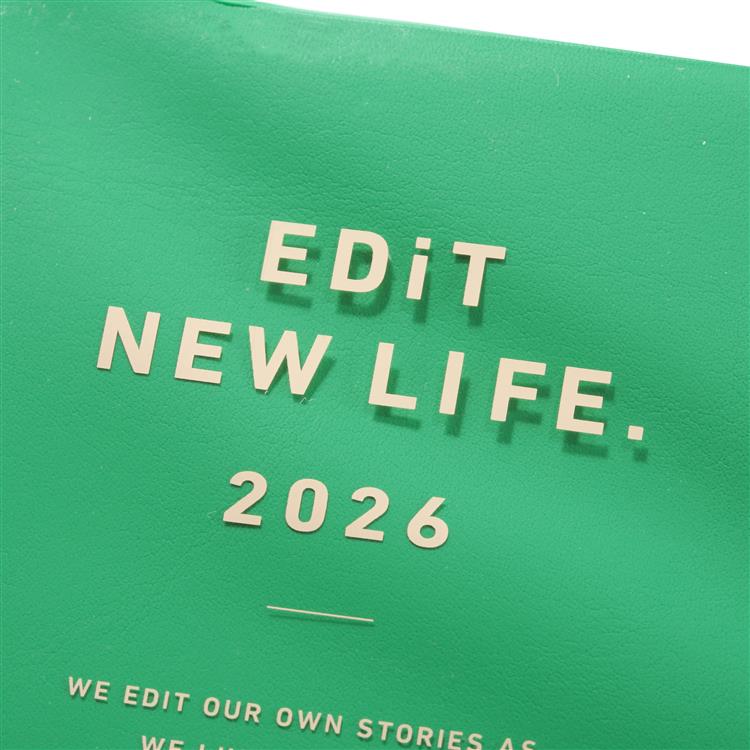 2026年4月始まり手帳 デイリー B6変形 EDiT タイポポケット ケリーグリーン ケリーグリーン