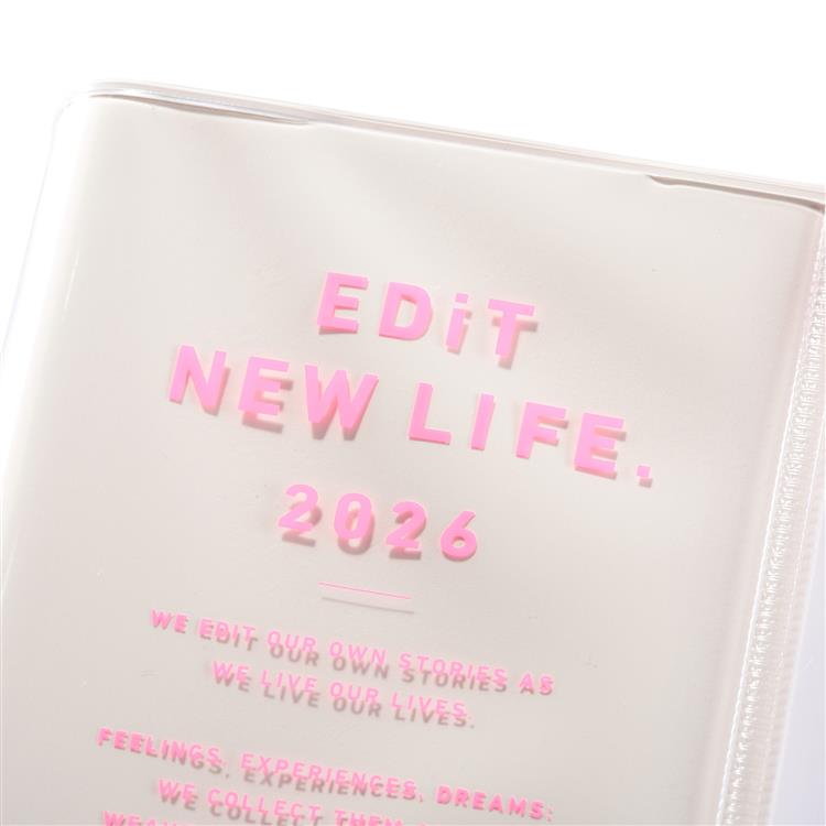 2026年4月始まり手帳 デイリー B7変形 EDiT タイポポケット アイボリー アイボリー