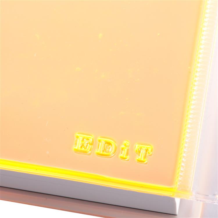 2026年4月始まり手帳 デイリー B7変形 EDiT クリアポケット ネオンオレンジ ネオンオレンジ