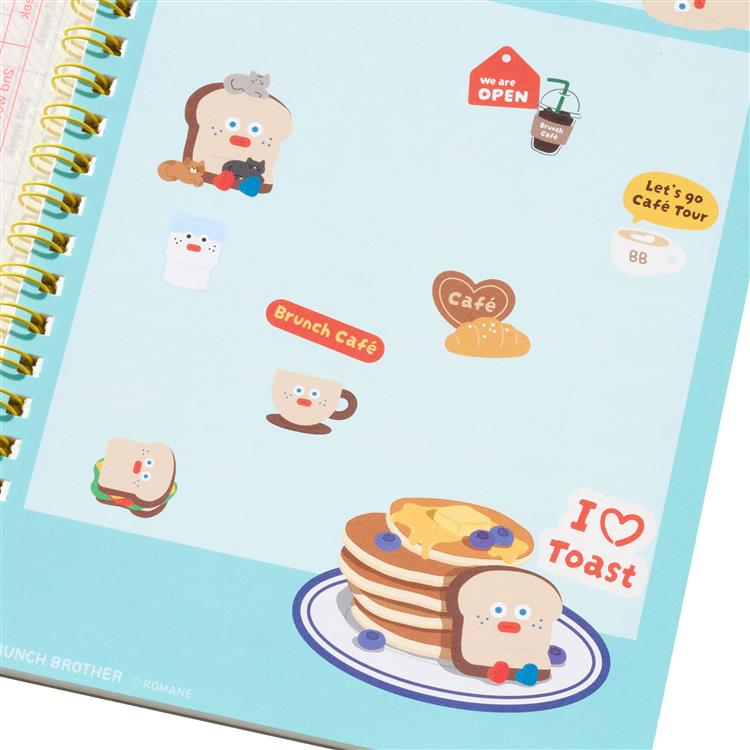 2026年4月始まり手帳 月間 B6変形 ノートブックカレンダー S・縦型 ブランチブラザー トースト トースト