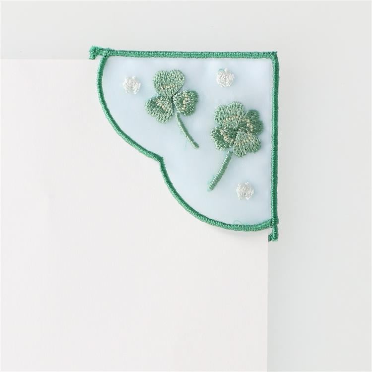刺繍ブックマーク funlog クローバー クローバー