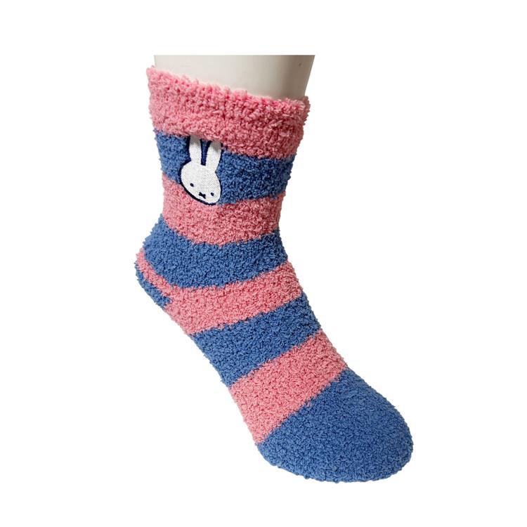 もこもこ靴下IN巾着 ミッフィー ブルー×ピンク