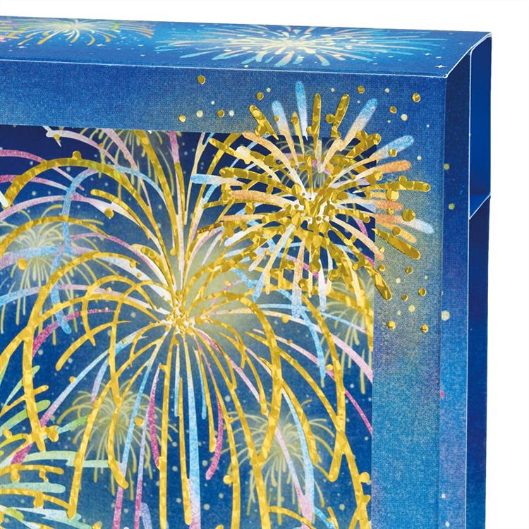 夏柄カード 立体 箱形レーザーカット 花火: ステーショナリー