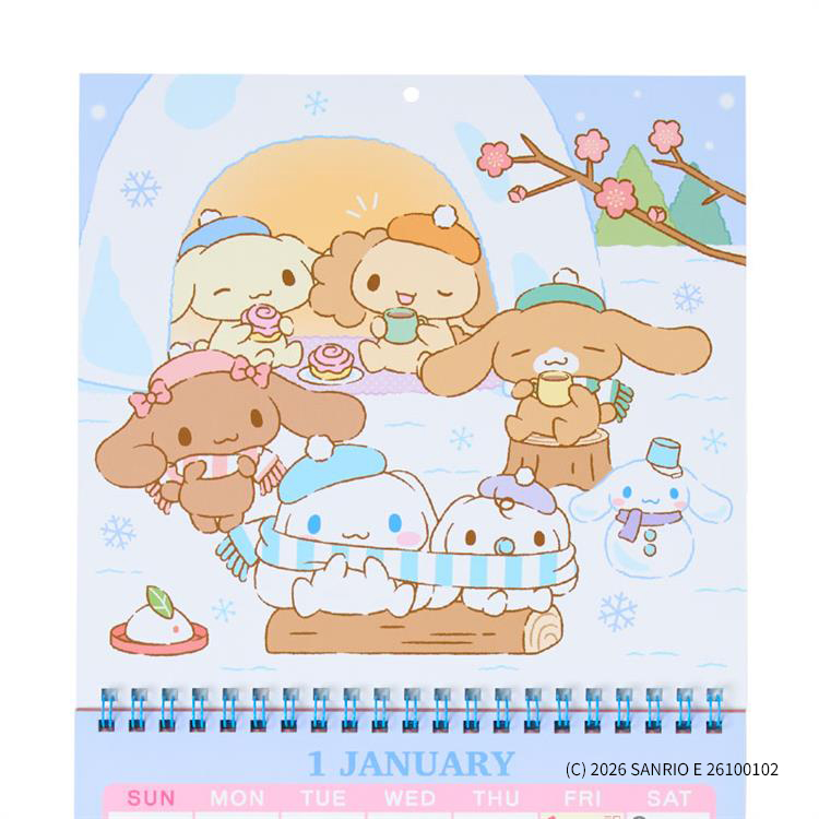2027年1月始まり 壁掛け ウォールカレンダー サンリオキャラクターズ シナモロール シナモロール