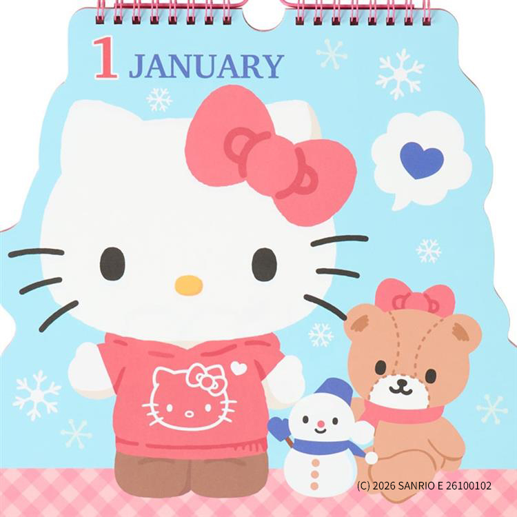 2027年1月始まり 壁掛け ダイカットカレンダー サンリオキャラクタース