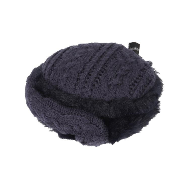 4WAY イヤーマフラー ニット編み ダークネイビー【ロフト限定】 ダークネイビー