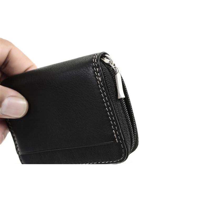 ラウンドコインケース ジャパンホルス ブラック ブラック