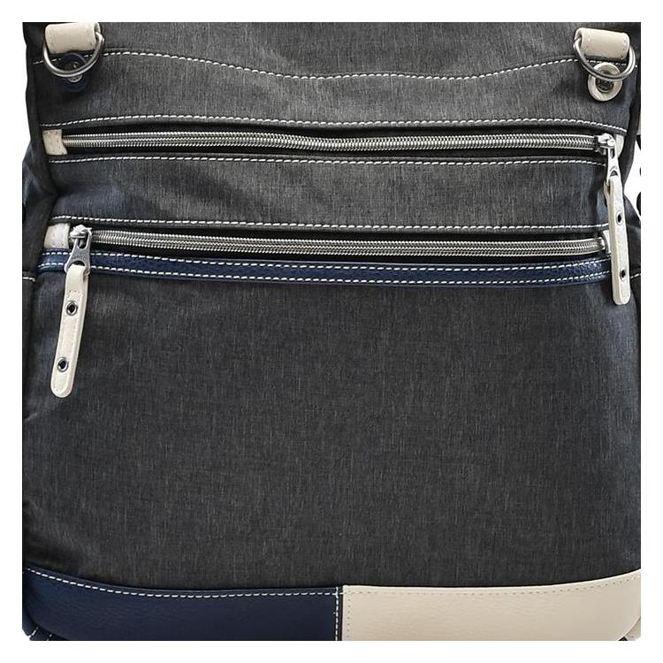 シャンブレー風ポリエステル口折れショルダーバッグ ブラック ムスタッシュ ファッション バラエティ雑貨 ロフト公式通販サイト Loft