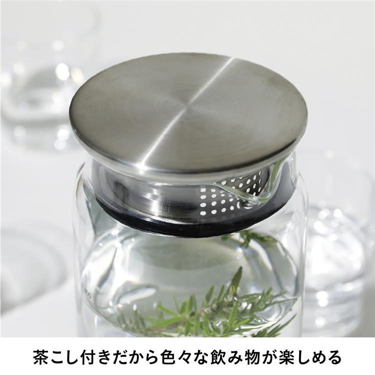 LOG 耐熱ガラスウォータージャグ ハンドル付き 1.0L