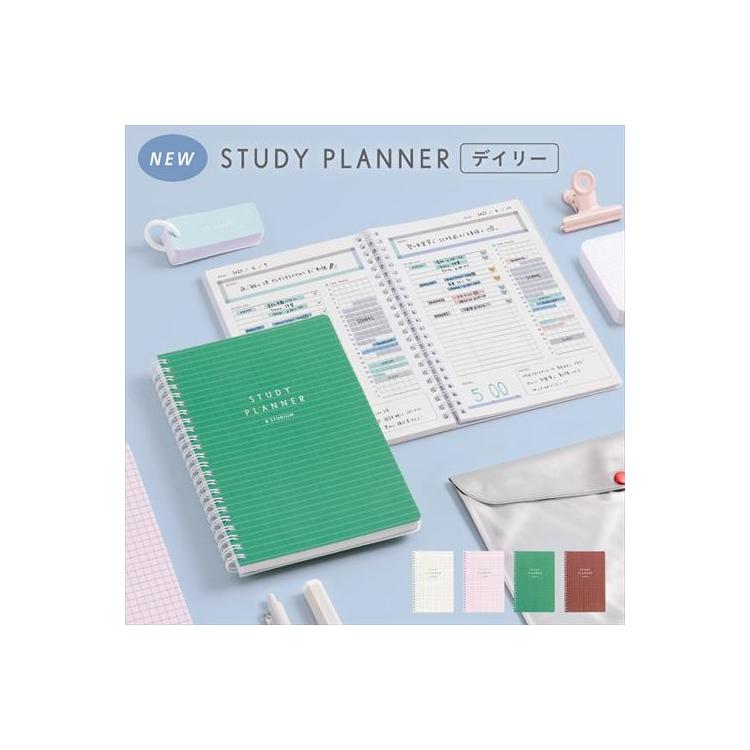 スタディプランナー リングノートタイプ A5変型 デイリー ピンクチェック ピンクチェック