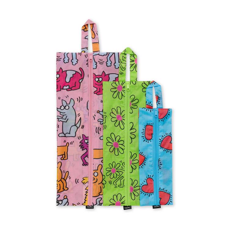 新品　BAGGU キースヘリング　3D ZIP ポーチ　　セット Baggu 3Dジップセット Keith Haring(Keith Haring): MoMA Design