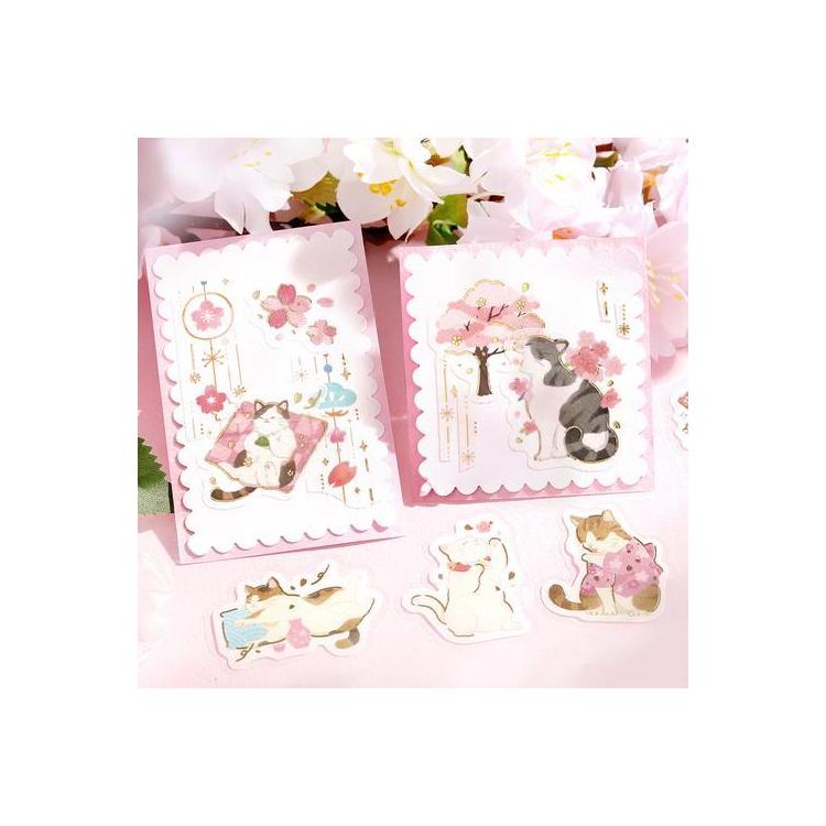 春柄 フレークシール ねこうらら ねこうらら