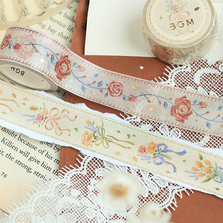 マスキングテープ 刺繍リボン ローズ: ステーショナリー | ロフト