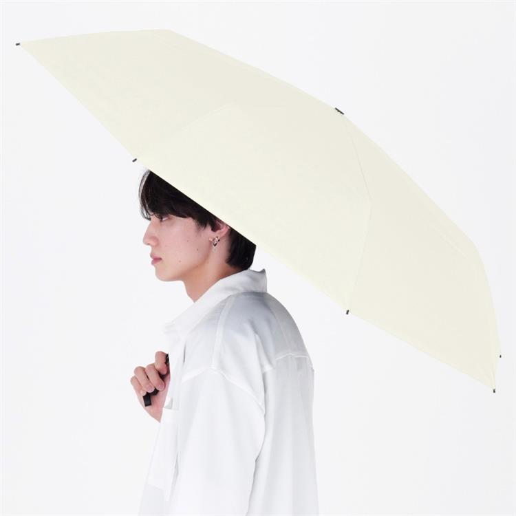 折りたたみ傘 晴雨兼用 遮光 耐風 65cm ベージュ ベージュ