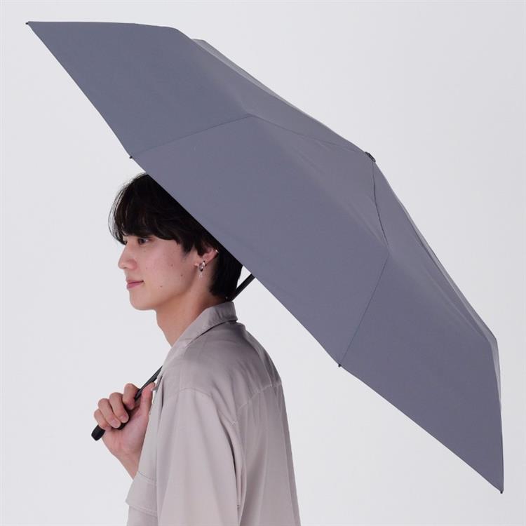 折りたたみ傘 耐風 ピーチドロップ 65cm グレー グレー