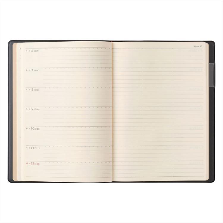 2026年4月始まり手帳 週間レフト A5 NOLTY リフレ3 ブラック