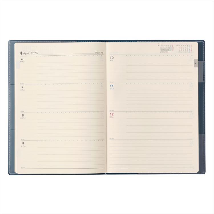 2026年4月始まり手帳 月間 A5 NOLTY エクリ2 ネイビー