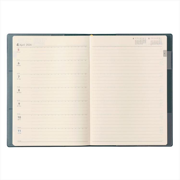 2026年4月始まり手帳 週間レフト A5 NOLTY エクリ4 日曜始まり コーラルリーフ