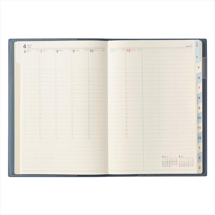 2026年4月始まり手帳 週間バーチカル A5 NOLTY アクセス4 ブルー ブルー