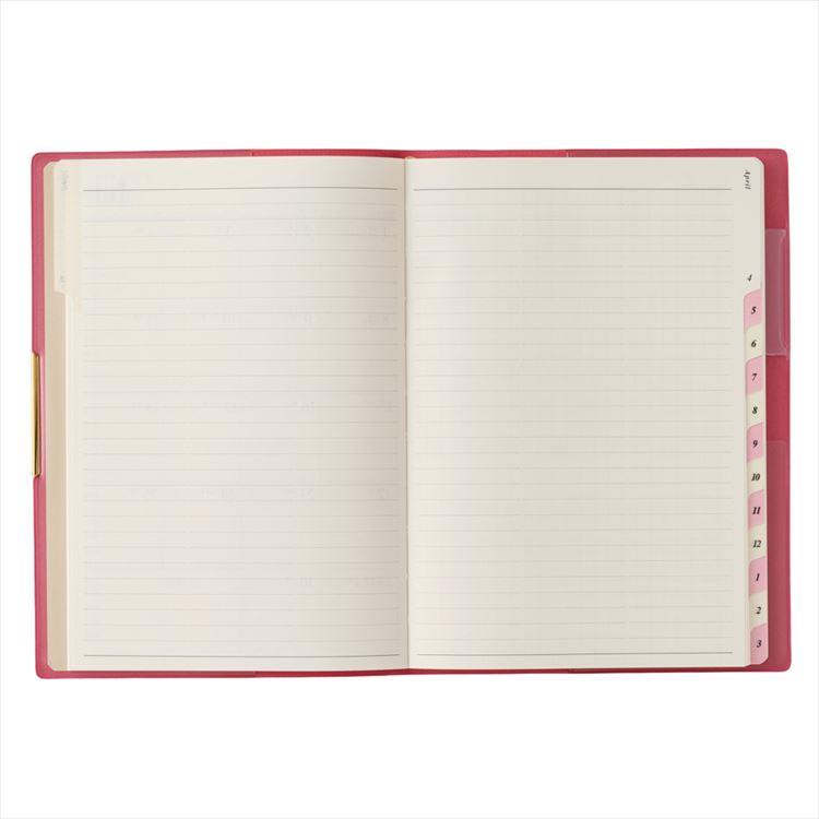 2026年4月始まり手帳 月間 B6 ペイジェム グラース 日曜始まり チェリーピンク チェリーピンク