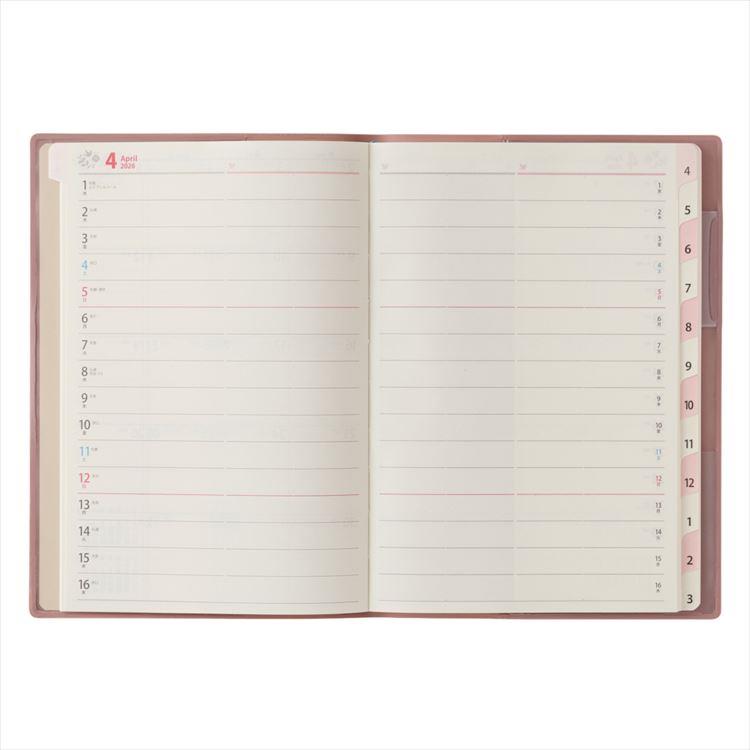 2026年4月始まり手帳 月間 B6 ペイジェム ファミリー ピンクベージュ ピンクベージュ