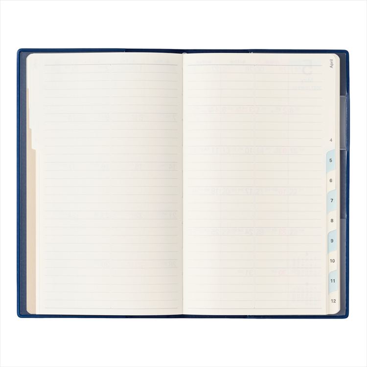 2027年1月始まり手帳 月間 A6 NOLTY アクセス 新書 ネイビー ネイビー