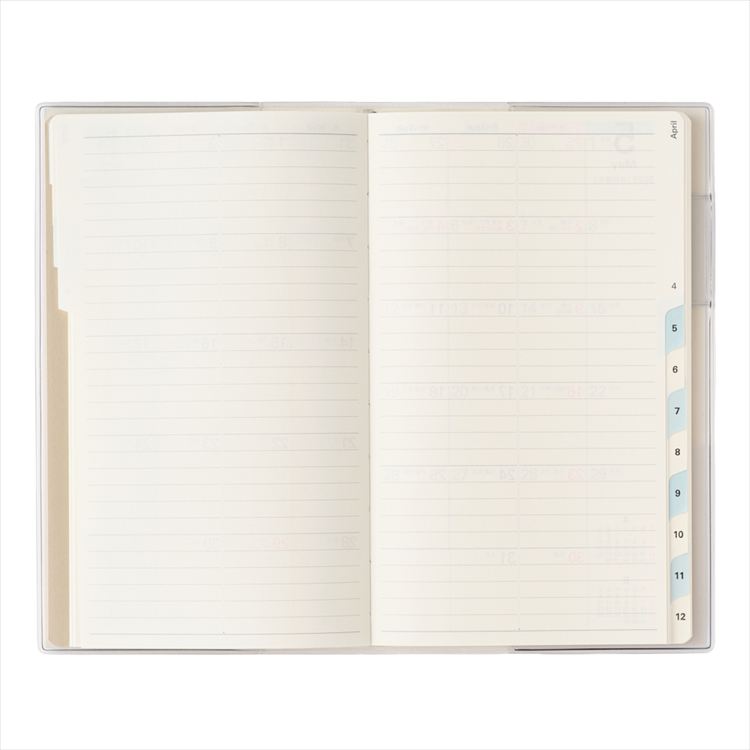2027年1月始まり手帳 月間 A6 NOLTY アクセス 新書 ホワイト ホワイト