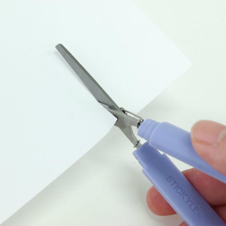 スティッキールはさみ バイオレット×ペールピンク