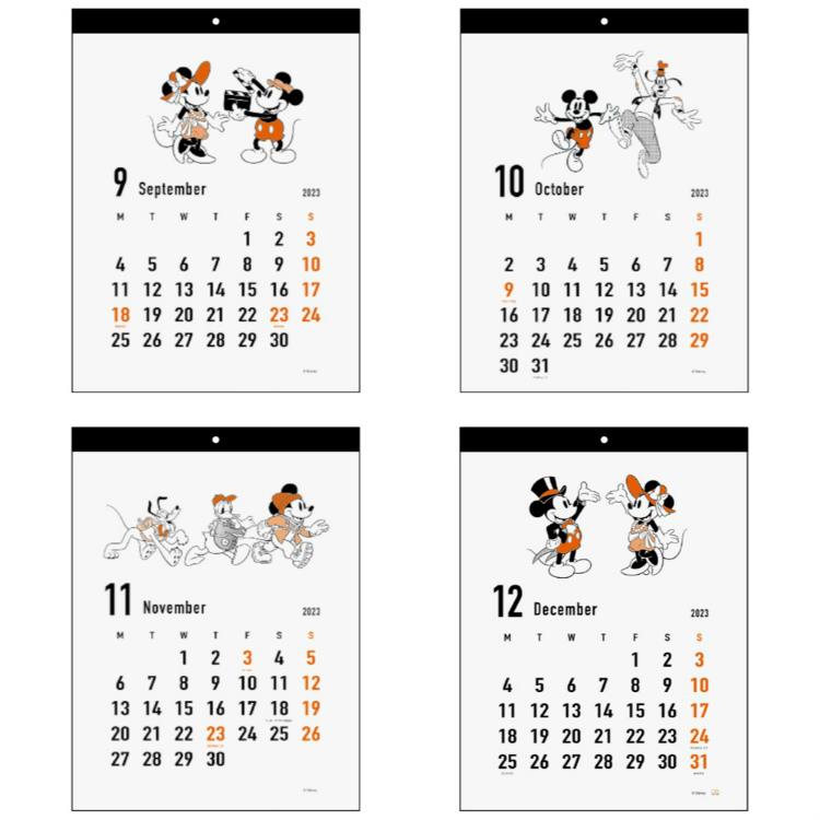 ２０２３年１月始まりカレンダー 壁掛け ｓ シンプル ミッキー ステーショナリー ロフト公式通販サイト Loft