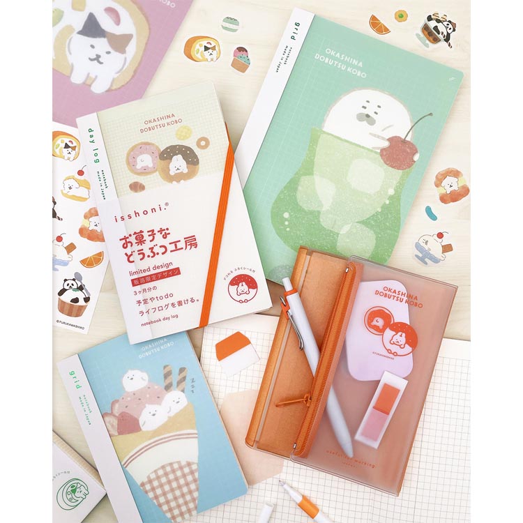 お菓子などうぶつ工房×isshoni. カバー A6 ウサギ ウサギ