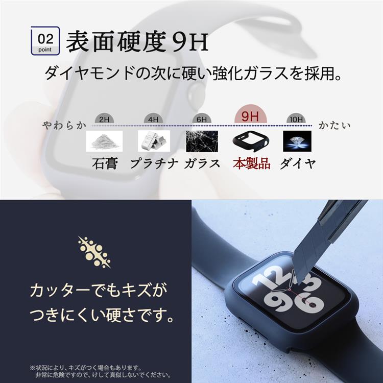 割引を販売 Apple Watch強化ガラス保護カバー(1 ブラック クリア 家電・スマホ・カメラ