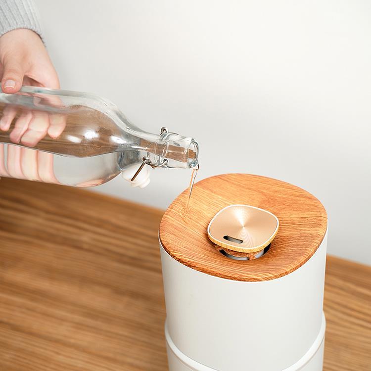 超音波式 ダブル抗菌 上部給水超音波式加湿器 アロマウォーター対応 ブラック 1.5L