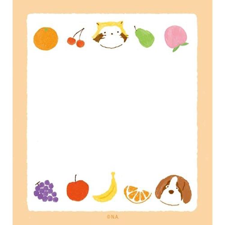 メモパッド いろどりラスカル フルーツ フルーツ