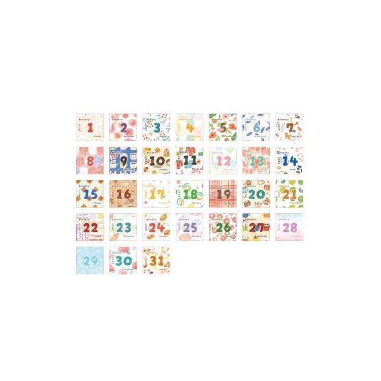 2027年1月始まり 箱入ミニカレンダー 総柄 日めくり 総柄