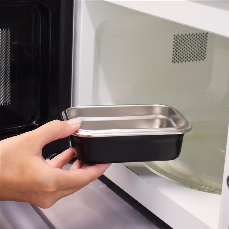 ステンレス4点ロックランチコンテナM 640ml ブラウン お弁当箱 ブラウン