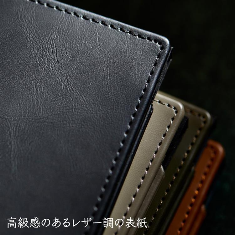 スライドメモパッド レザフェスU A7 オリーブ オリーブ