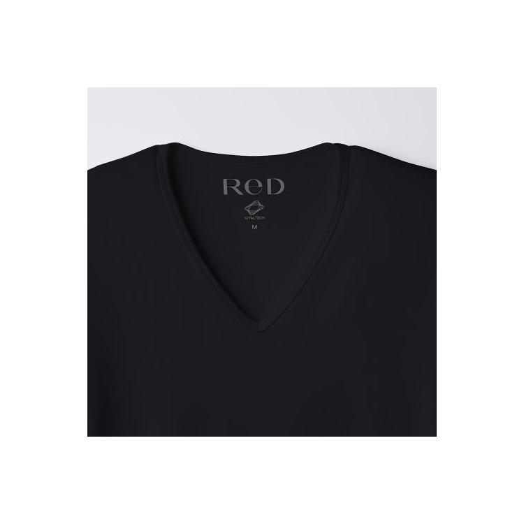 Vネックインナー長袖 ブラック L ブラック:L