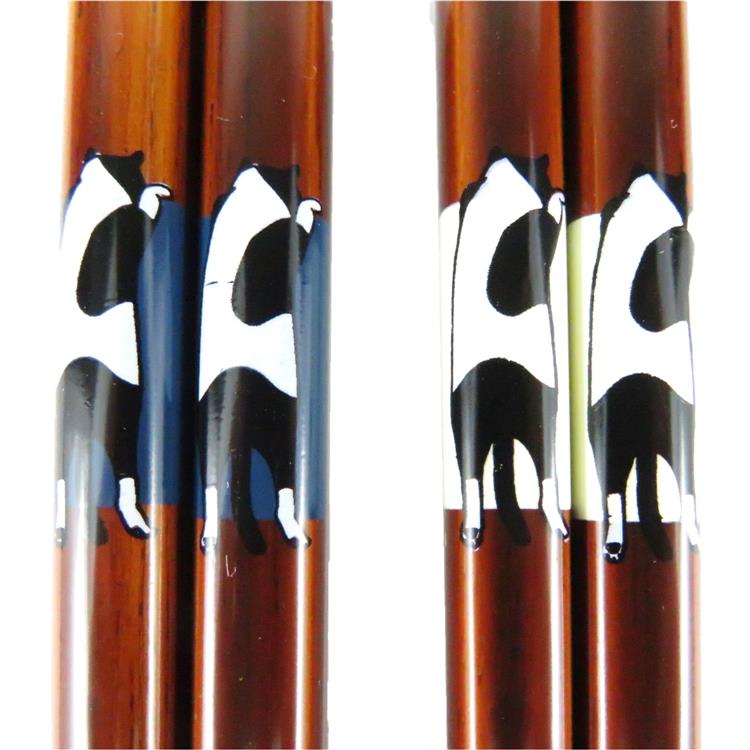 食洗箸 ぶらさがるネコ 紺 紺