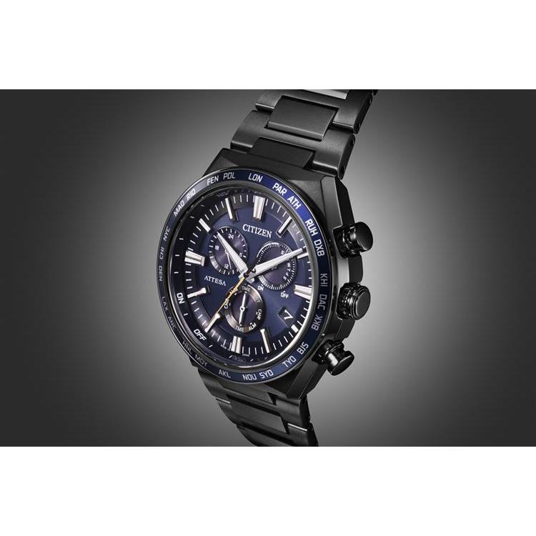 ATTESA Blue Dial Super Titanium with DLC Coating Bracelet