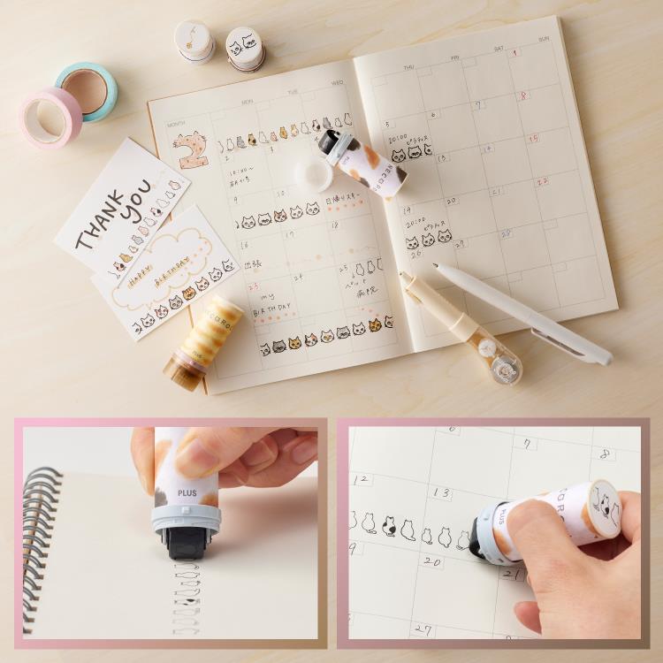 ネコロール 11mm幅 かお ブラック かお