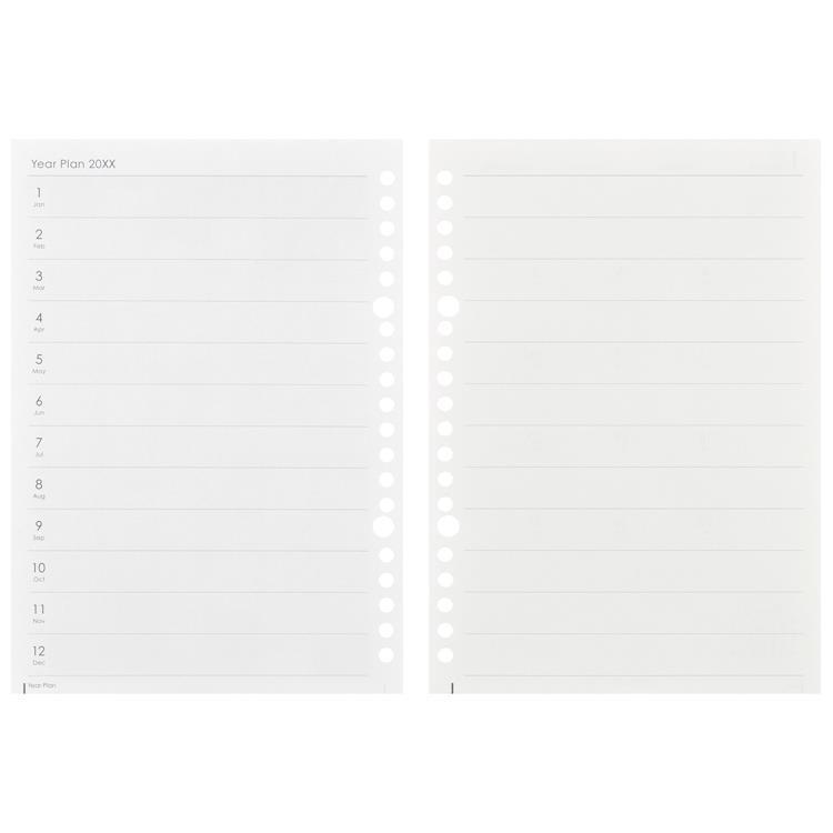 2026年1月始まり 月間 A5 ルーズリーフダイアリー スタンダード