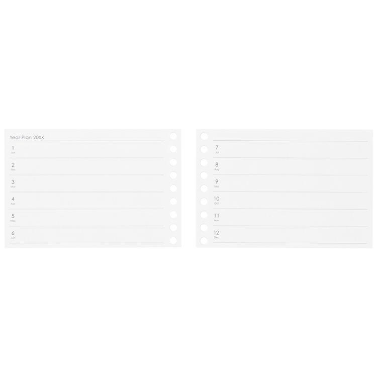 2026年1月始まり 月間 ミニ ルーズリーフダイアリー