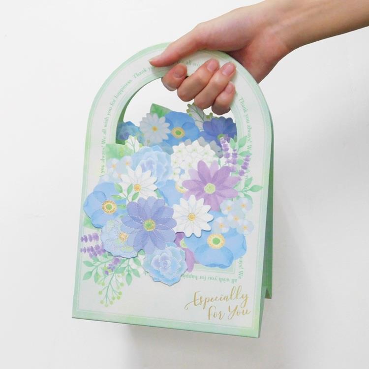 フラワーバッグ色紙 ブルー ブルー